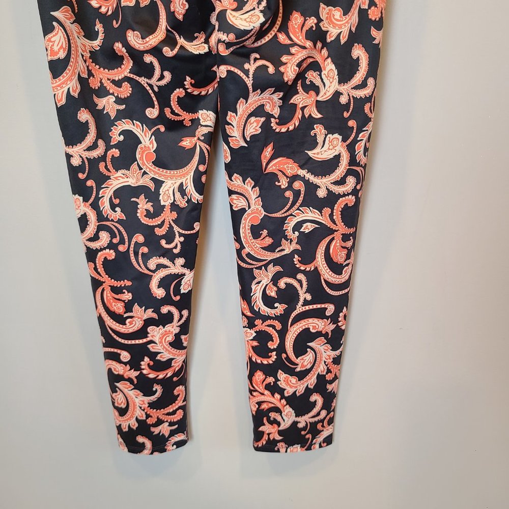 Beach Riot Leggings Black Orange Paisley Womens Extra Large - Picture 6 of 10